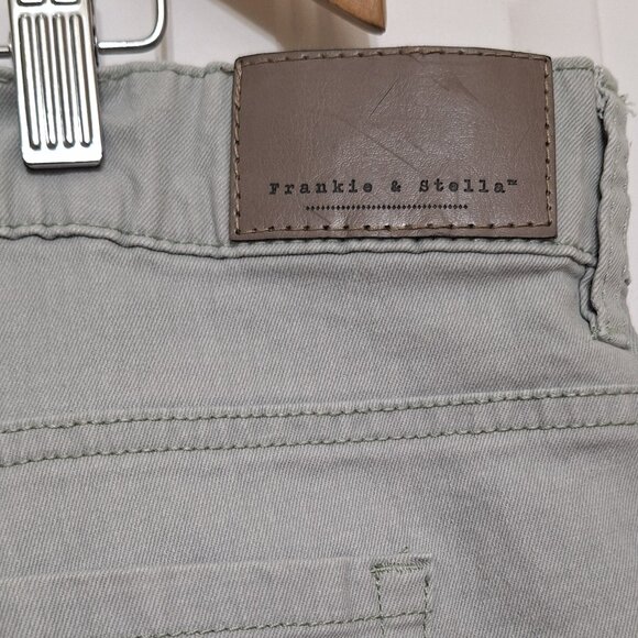 Frankie & Stella Plus Size High Rise Cropped Skinny Jeans 22W Pistachio Green - Picture 9 of 16